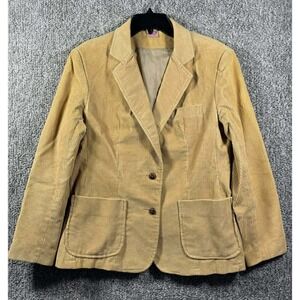 JCPenney Blazer Tan Corduroy Vintage Button Front - Women Size 18